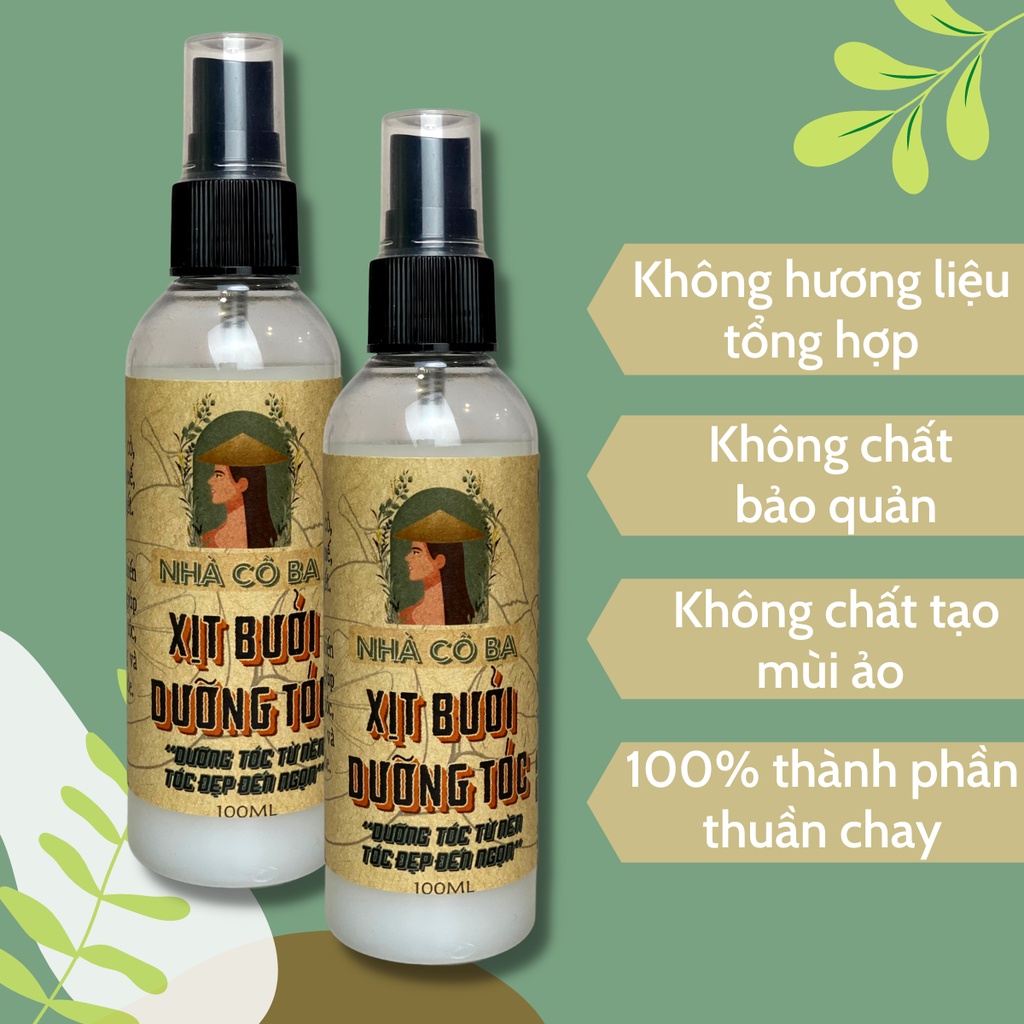 Xịt Bưởi Dưỡng Tóc kích thích mọc tóc Nhà Cô Ba