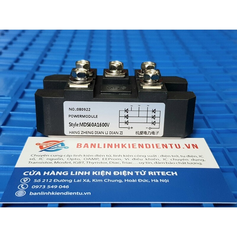 MDS60A1600V Chỉnh lưu cầu 3 pha 60A 1600V