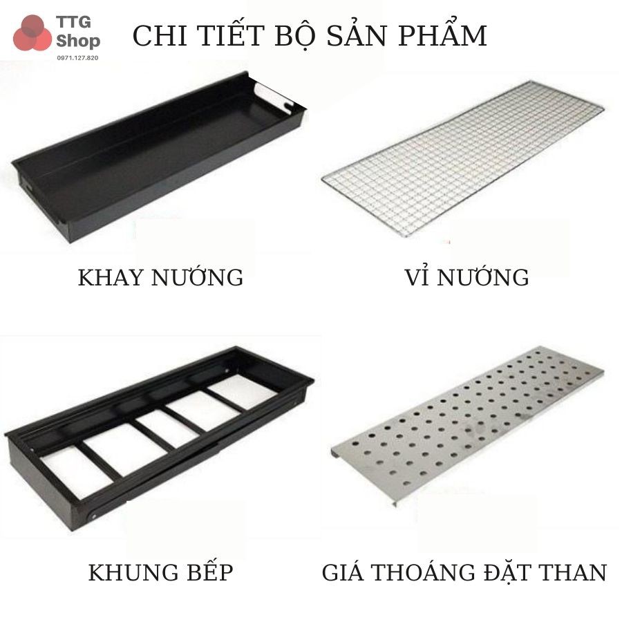 [Bán lỗ lấy sao] Bếp nướng dã ngoại BBQ, Bếp nướng than hoa không khói, Bếp nướng dã ngoại ngoài trời hàng xuất Đức