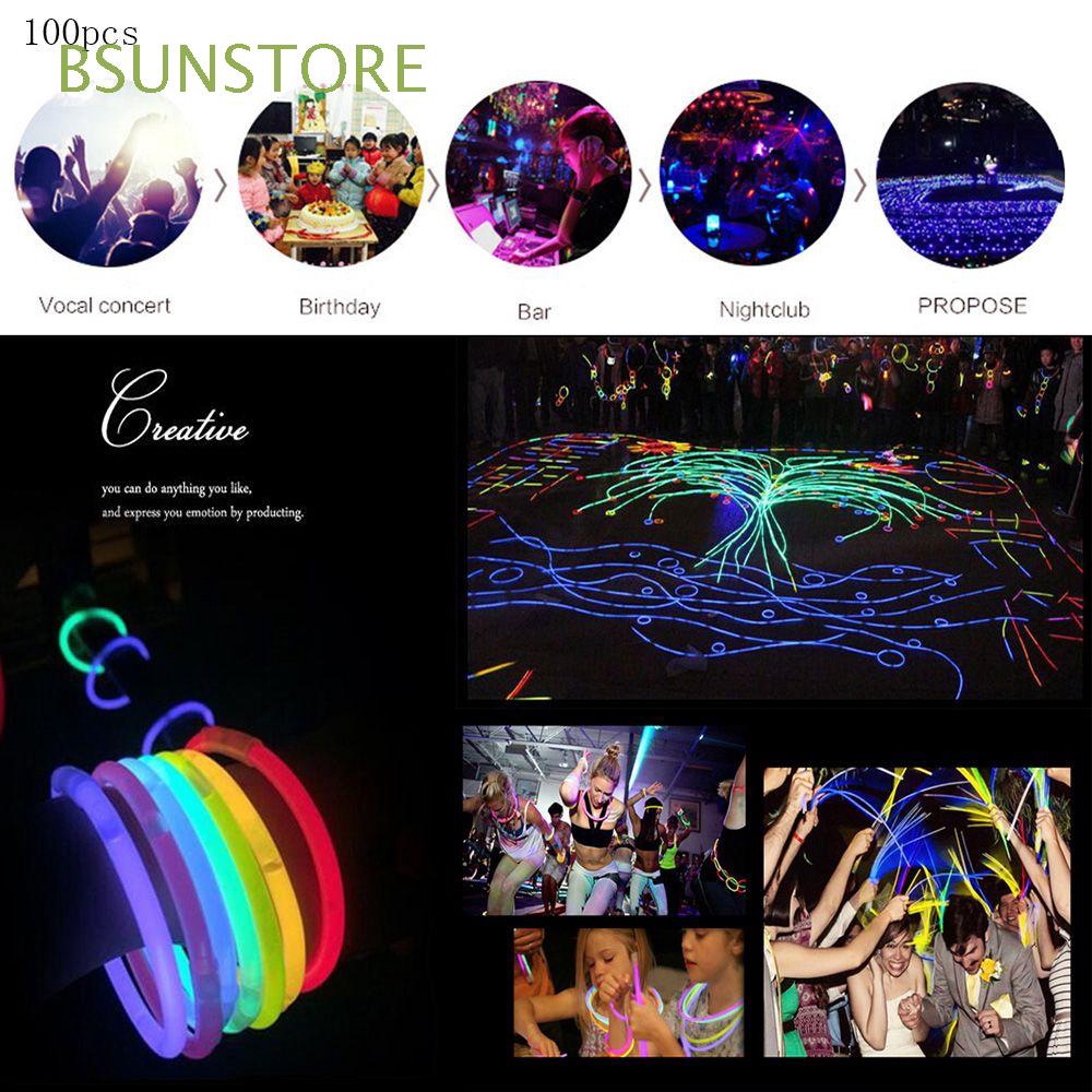 100pcs Magic Colorful Party DIY Weeding Fluorescence Sticks