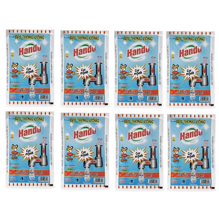 Bộ 8 gói bột thông cống Hando Tienich168 TI 151 100g