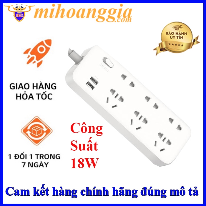 Hoả tốc | Ổ cắm điện XIAOMI ZMI CX05 SACH NHANH 18W | Ổ cắm 3usb 3 ổ cắm XIAOMI | MIHOANGGIA