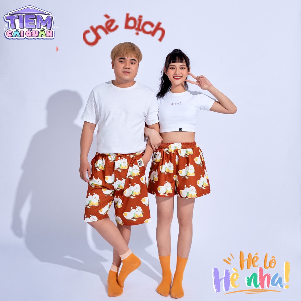 Quần ĐÙI họa tiết CHÈ BỊCH by Tiệm Cái Quần