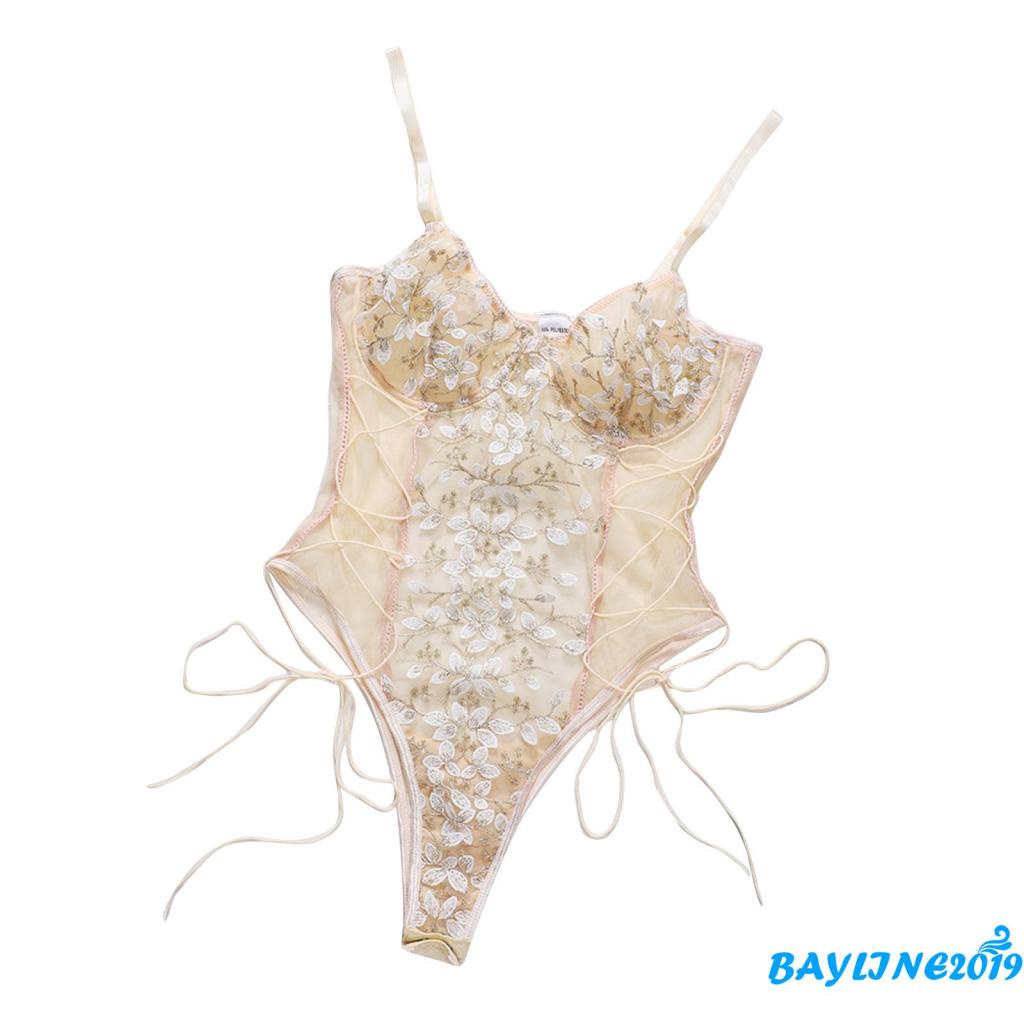 Áo Liền Quần Thêu Hoa Gợi Cảm Dành Cho Nữ