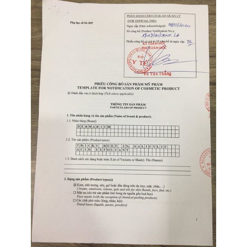 Toner tẩy da chết hoá học Dermarium Tricky Duet chứa 2% BHA