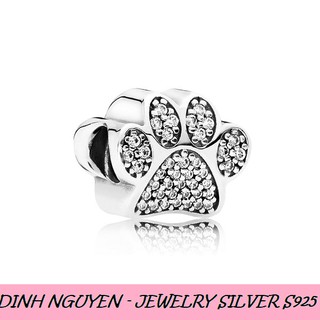Pan - charm dog paw print silver - bạc s925 - charm bạc cho vòng pan