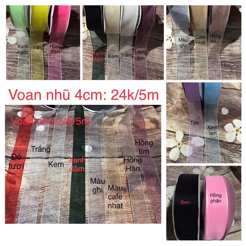 6m voan nhũ cao cấp rộng 4cm
