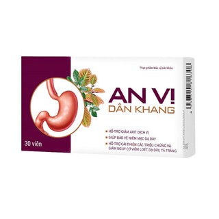 An Vị Dân Khang - 30 viên - Giảm axit dịch vị, bảo vệ niêm mạc, giảm nguy cơ đau loét dạ dày tá tràng