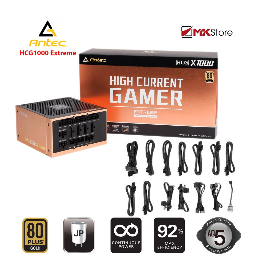 Nguồn máy tính Antec HCG1000 Extreme - 1000W 80 Plus Gold