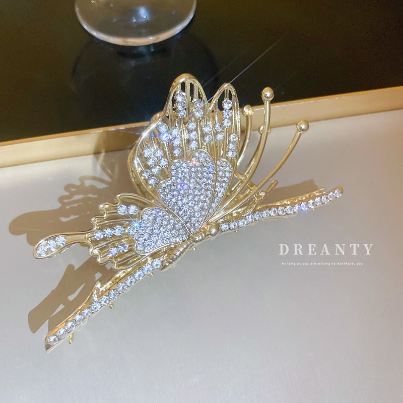 Kẹp Tóc Hình Bướm Đính Đá Phong Cách Hàn Quốc Thời Trang