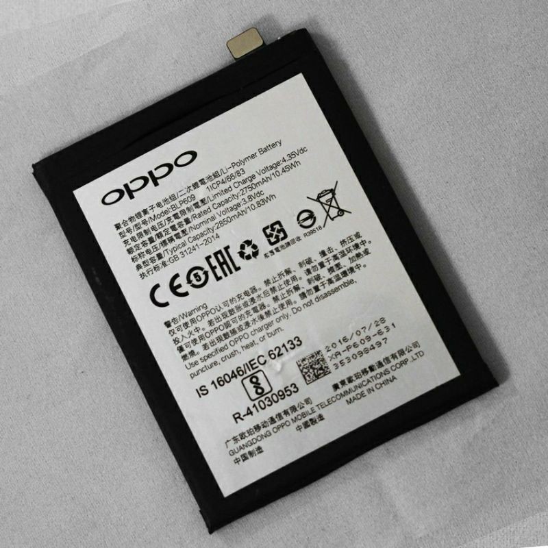 Pin Oppo F1 Plus BLP609 dung lượng 2750mAh xịn - Bảo hành 6 tháng