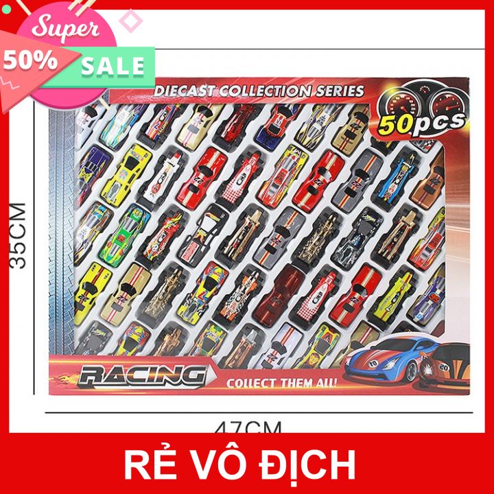 Xe ô tô đồ chơi bộ đồ chơi 50 chiếc xe ô tô đua-xe đua lắp ghép cho bé