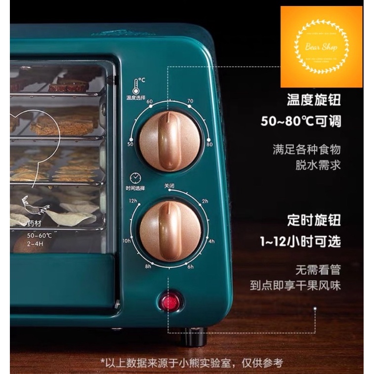 Máy sấy hoa quả,thực phẩm hãng BEAR 5 ngăn sấy, khay inox