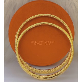 Bộ 2 kiềng to nhỏ dát vàng 9999 5 lớp