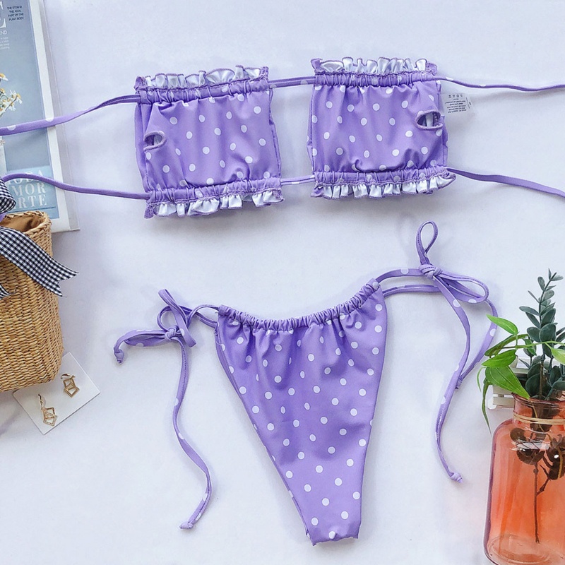 Sun Bộ Đồ Bơi Bikini Hai Mảnh Áo Ngực Và Quần Lót Màu Trơn Có Thể Tháo Rời Dành Cho Nữ Đi Biển Brazil