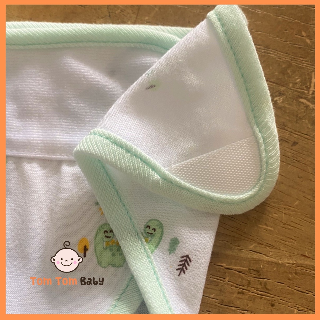 Set 2 tã vải sơ sinh cotton Sweetie | Size 1,2,3 cho bé sơ sinh - 9kg | Miếng dán bo viền, chất vải mềm mịn