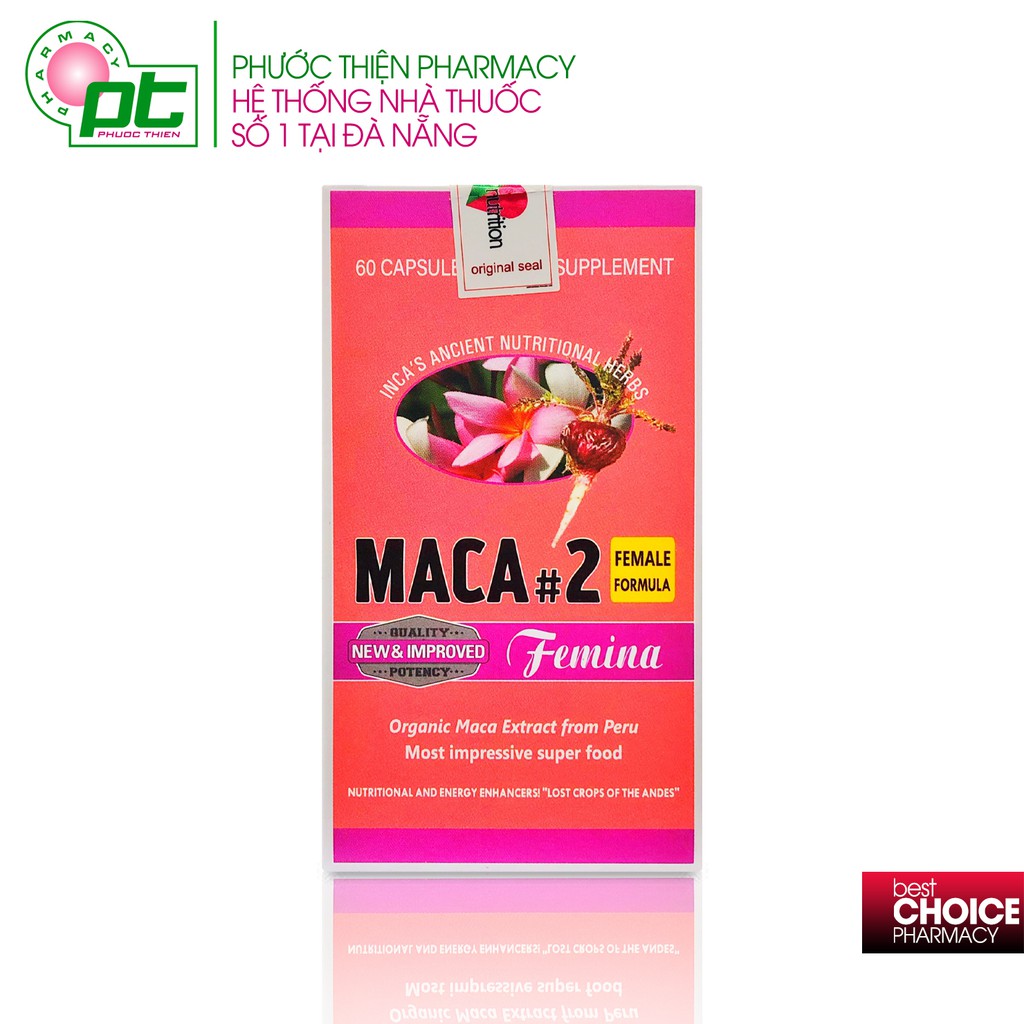 Viên Uống Tăng Cường Nội Tiết Tố Nữ Maca #2 Femina Lọ 60 viên