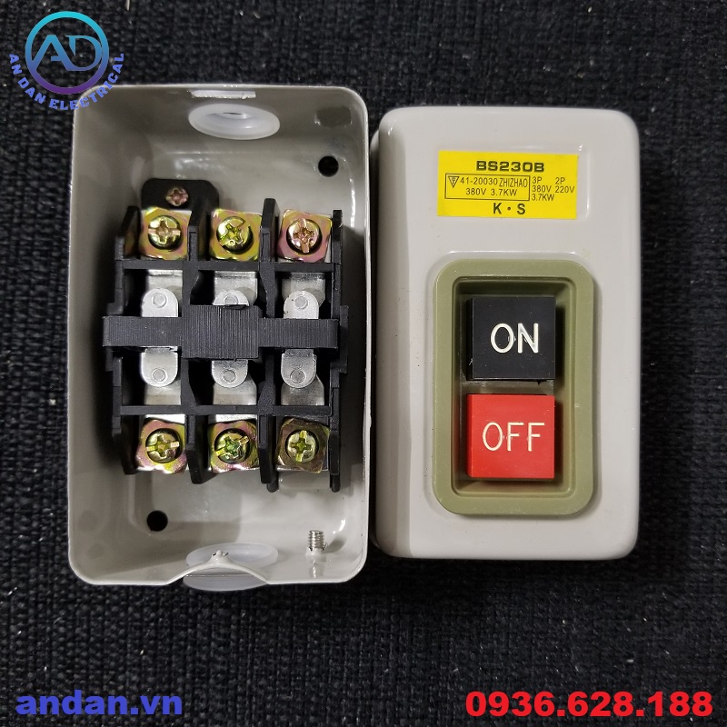 Công Tắc Điều Khiển ON-OFF, Nút Nhấn Điện 3 Pha, Hộp điều khiển 2 nút nhấn KH-201 KH-305; BS211B BS216B BS230B