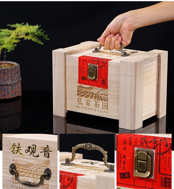 TRÀ THIẾT QUAN ÂM HẢO HẠNG 500g HỘP GỖ SANG TRỌNG