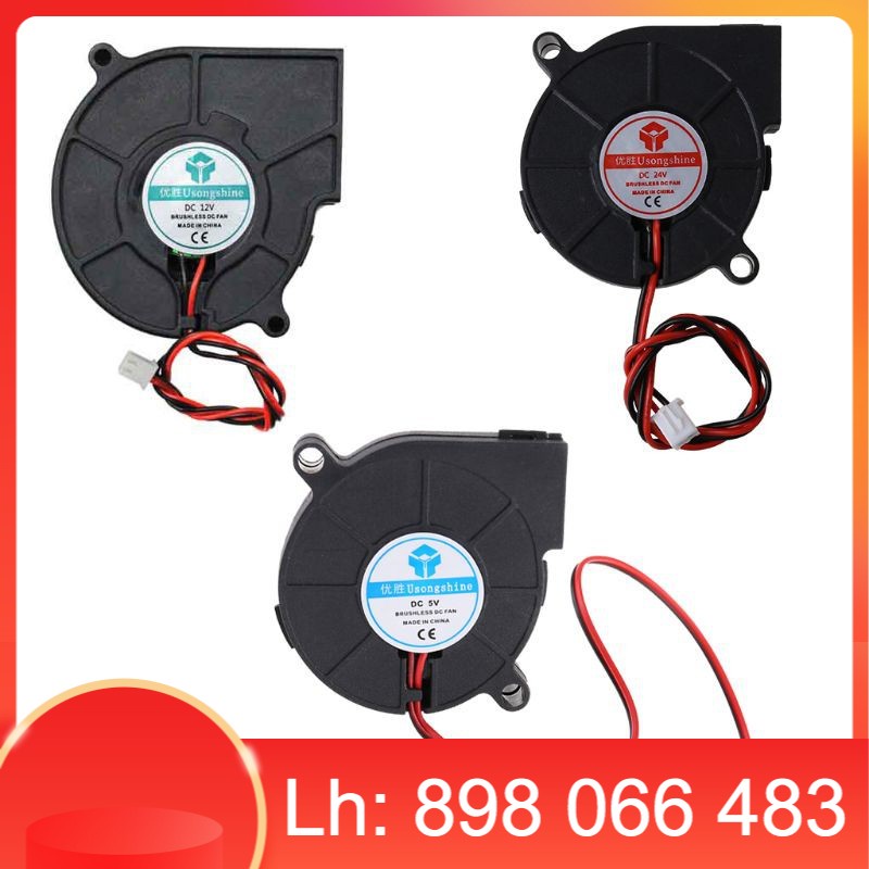 Quạt Tản Nhiệt 5015 5v 12v 24v 2-pin Cho Máy In 3d
