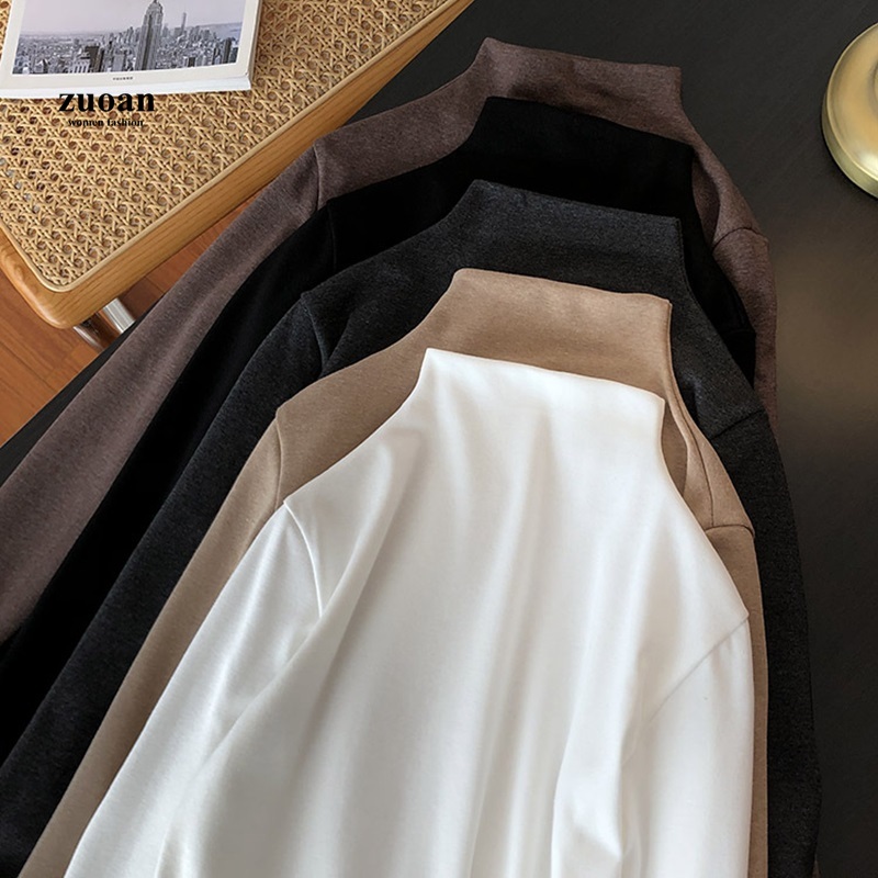 SUXI Áo sweater dài tay màu trơn thời trang mùa thu cho nữ