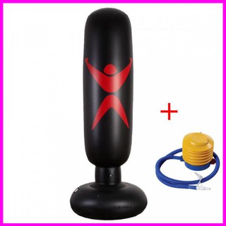 Trụ đấm đá pure boxing bơm hơi - trụ dấm bốc tự cân bằng phản xạ - tặng bơm