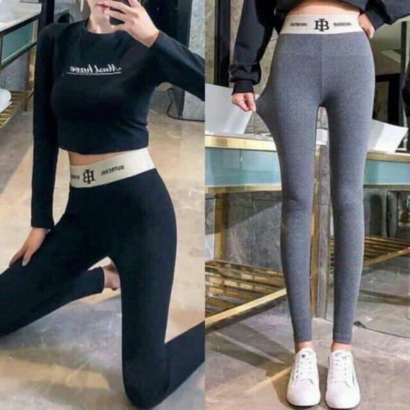 quần legging cạp chữ