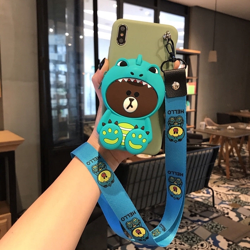 Ốp điện thoại dạng ví có dây đeo cho VIVO Y17/Y15/Y12/Y3/V15/V15 Pro/V11/V11 Pro/V11i/Y93/Y95/Y91/Y91i/Y91C