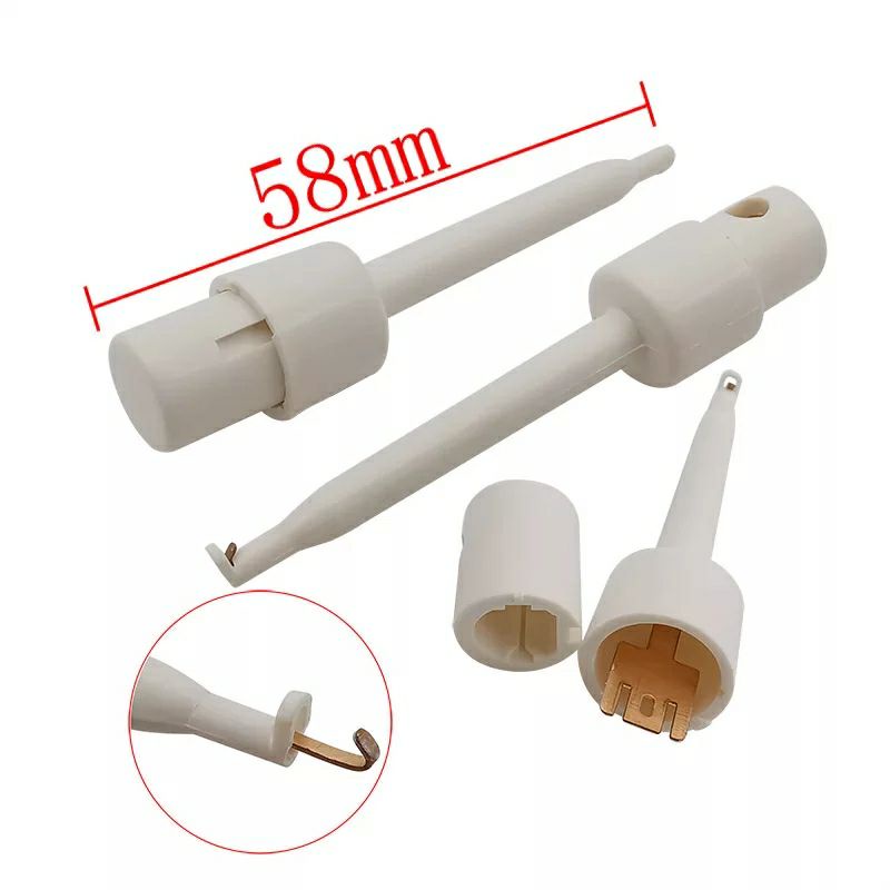 10 cái kẹp thử điện kiểm tra điện cho đèn led, tụ điện, điện trở
