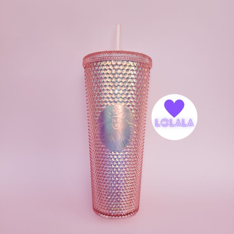 Ly Starbucks Twinkle Rose Gold 24oz 710ml