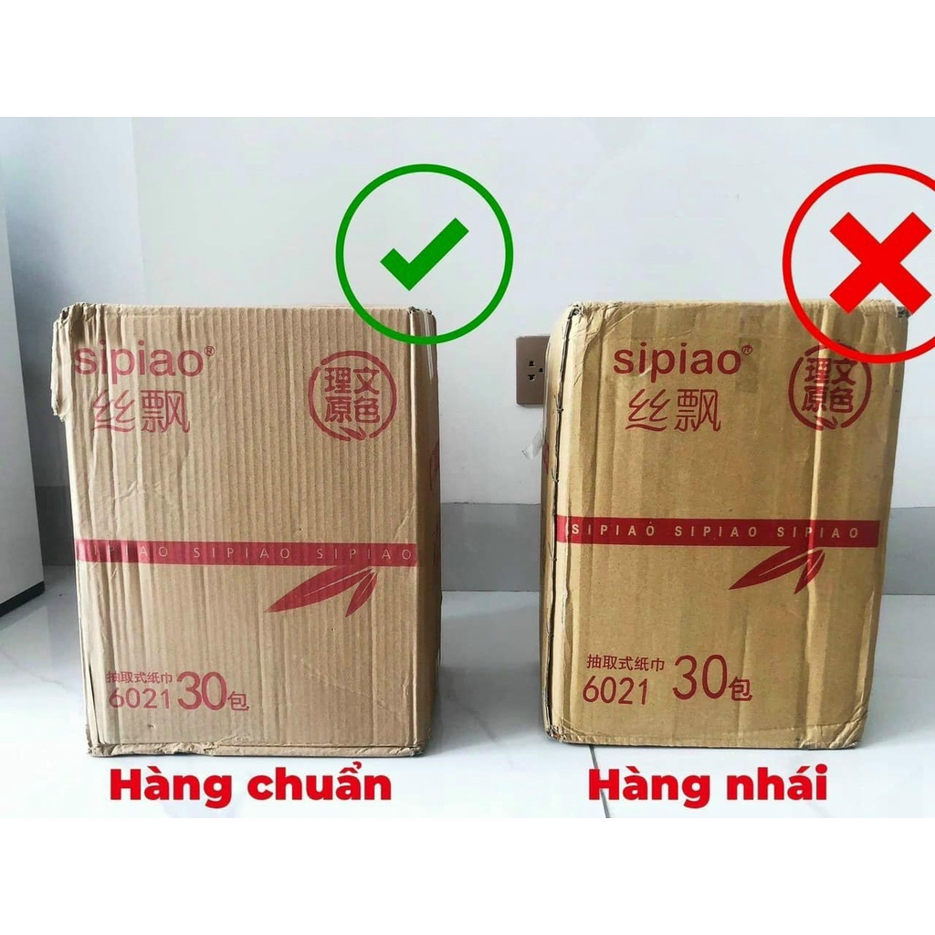 THÙNG 30 GÓI GIẤY ĂN GẤU TRÚC CHÍNH HIỆU SIPIAO HÌNH CÔ GÁI MÃ 6064