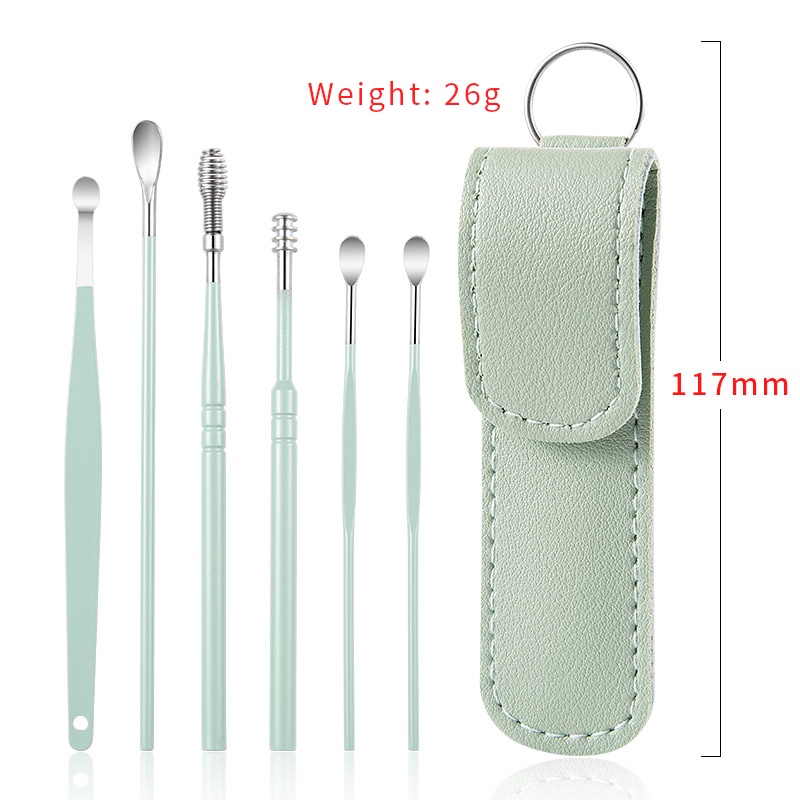 Fabiyan Bộ dụng cụ ngoáy tai nhỏ gọn kèm hộp