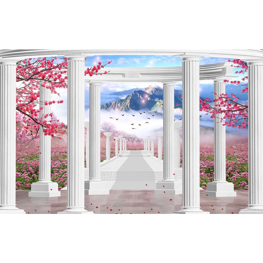 Tranh 3D Dán Tường Đại Dương Chèn Chữ Miễn Phí