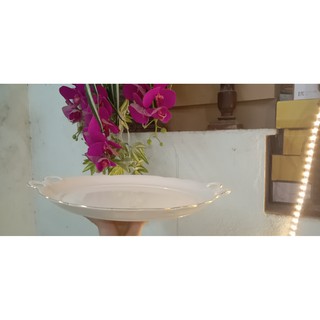 Đĩa sứ - đĩa tròn trắng to 33cm