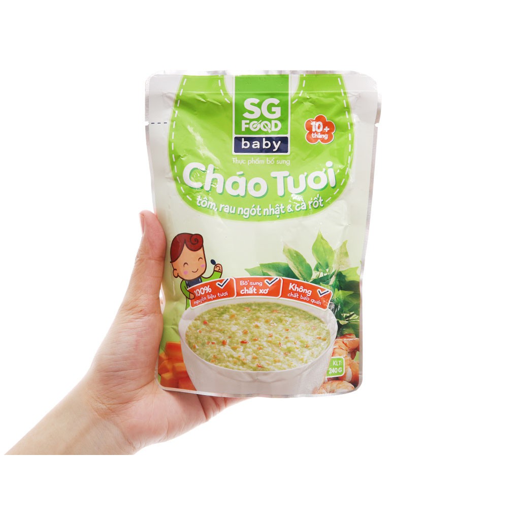 CHÁO TƯƠI SG FOOD BABY GÓI 240G