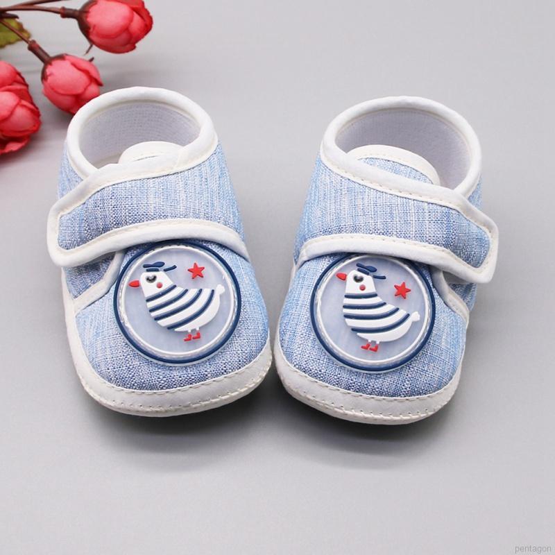 WALKERS Giày Vải Cotton Đế Mềm Hoạ Tiết Hoạt Hình Cho Bé Tập Đi