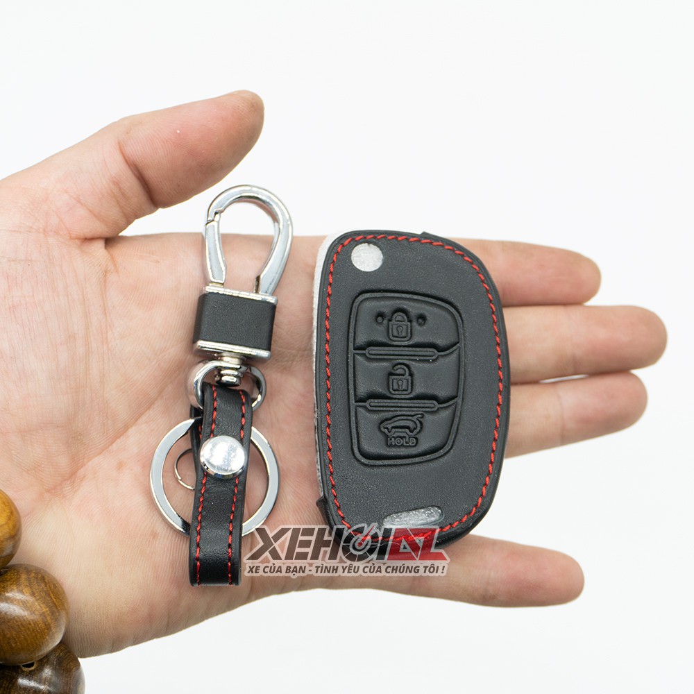 Bao da chìa khóa cơ i10 2014 đến nay - kèm móc khóa - Ảnh thật- Hàng rất đẹp