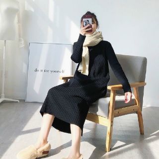 Bán sỉ váy len cổ lọ