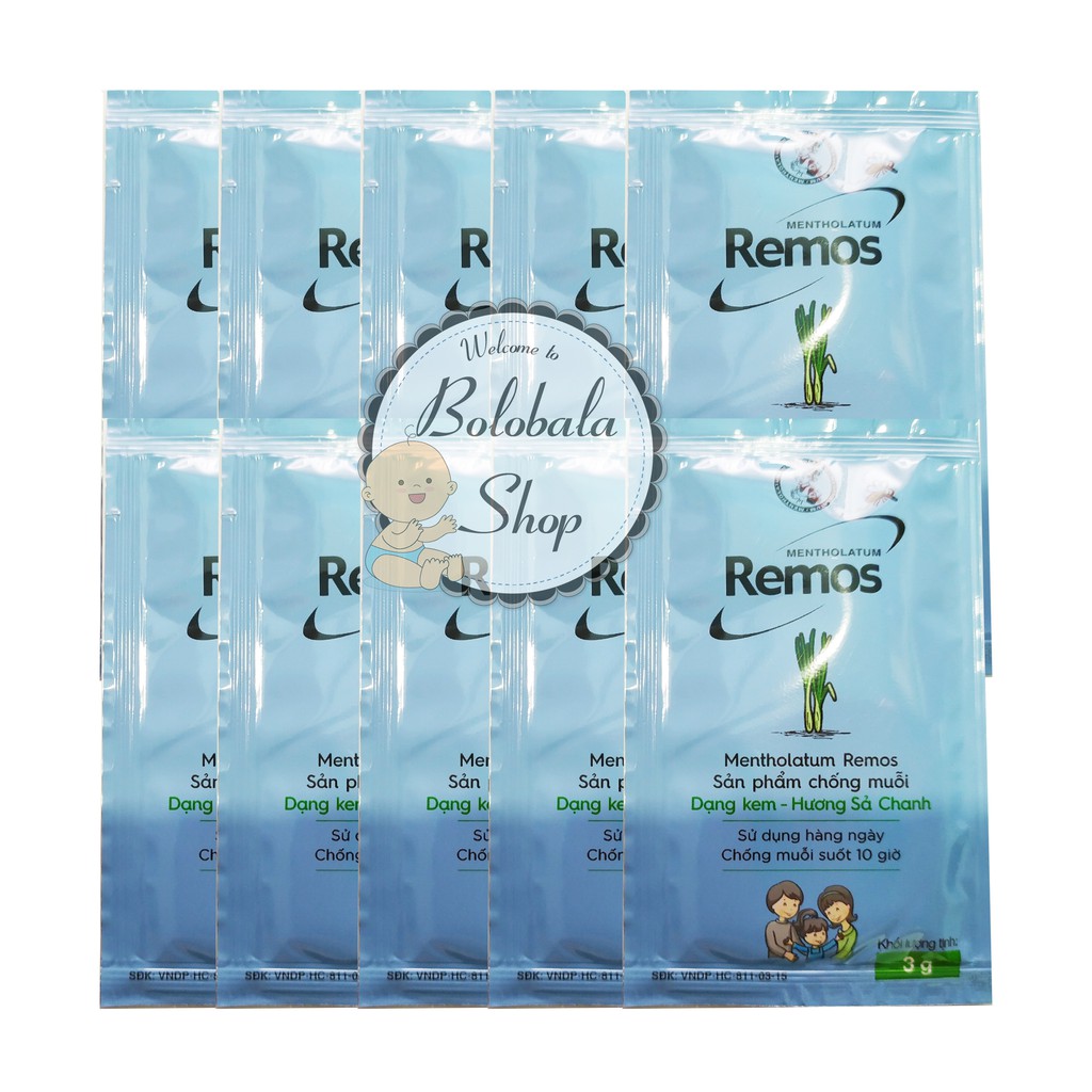 Combo 10 Gói Kem chống muỗi Remos 3g