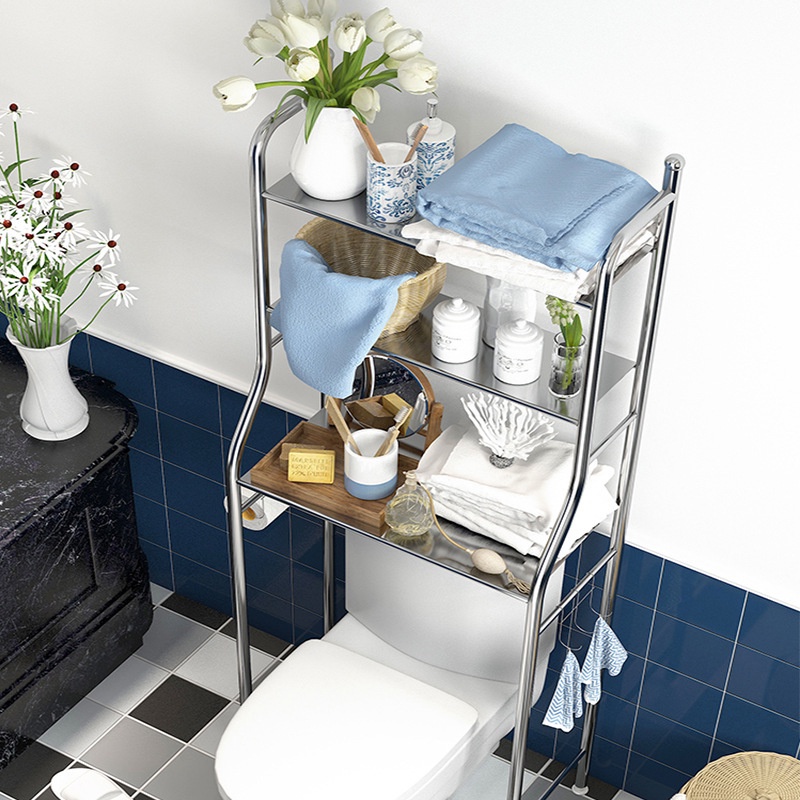 Kệ Máy Giặt Chất Liệu INOX , Kệ Để Nhà Vệ Sinh Chất Liệu  Tiện Lợi (NC30)