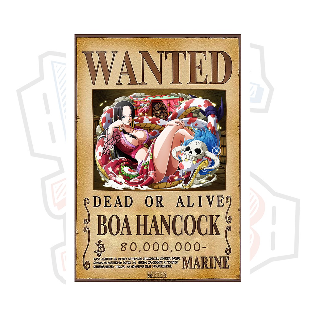 Poster truy nã Boa Hancock (Thất Vũ Hải) - One Piece