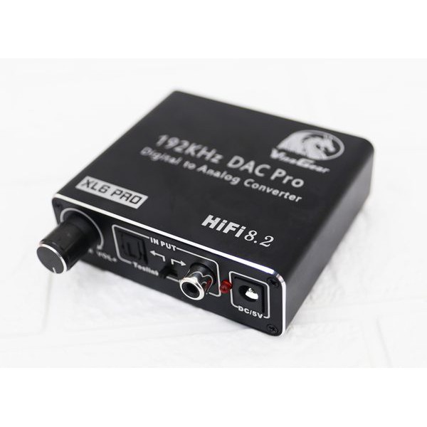 Bộ Chuyển Âm Thanh Quang Vinagear XL6 Pro tích hợp nút tăng giảm âm lượng
