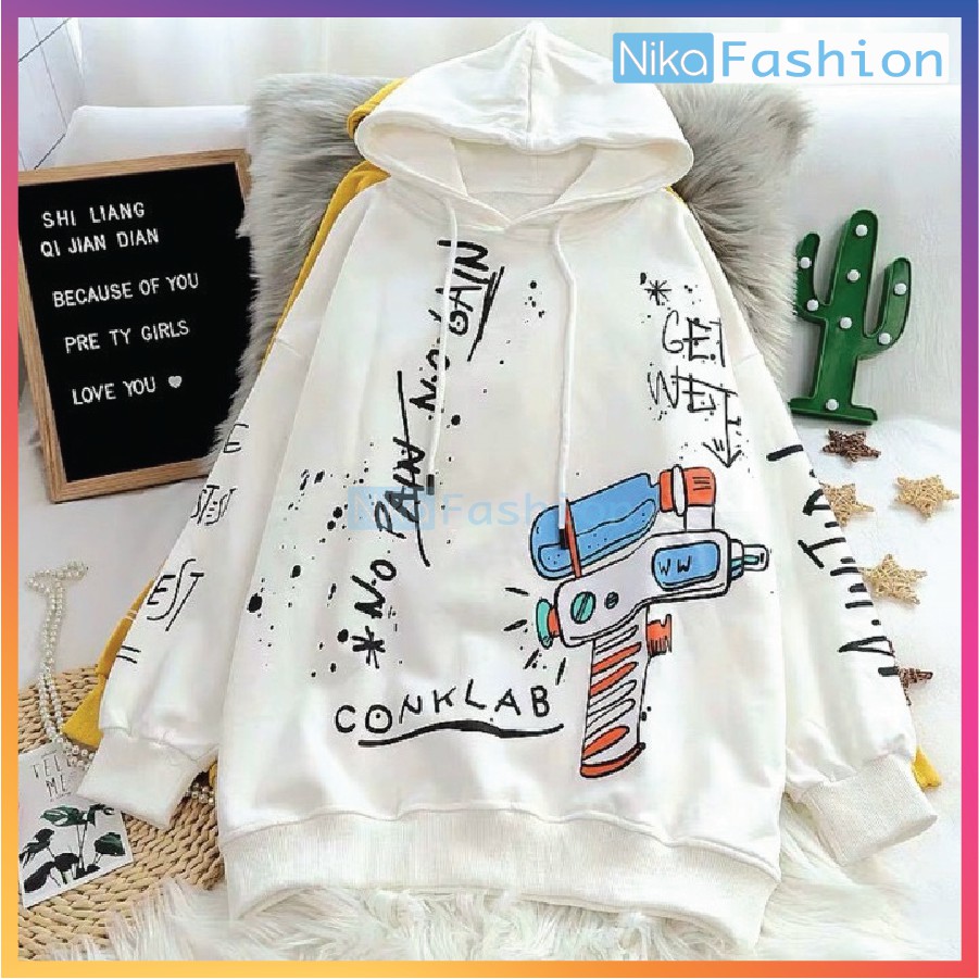 Áo Hoodie Nón Unisex Nam Nữ Chất Vải Nỉ Freesize 1 kích cỡ Form Dáng Rộng Dưới 65kg Mặc Đẹp S.U.N.G.N.U.O.C | BigBuy360 - bigbuy360.vn