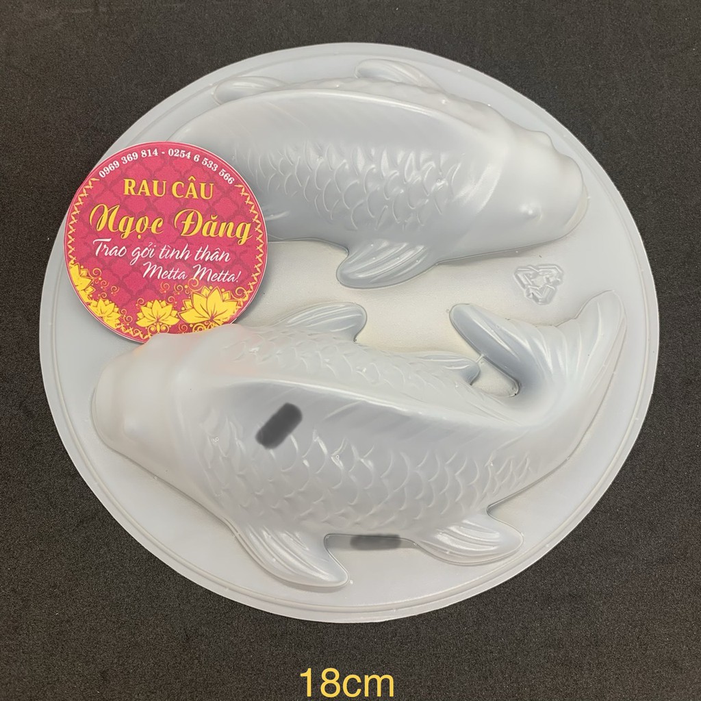 Khuôn cá chép, cá koi, các loại cá và sen. Mẫu mã, kích thước, chi tiết sắc nét. Nhựa PP, an toàn thực phẩm