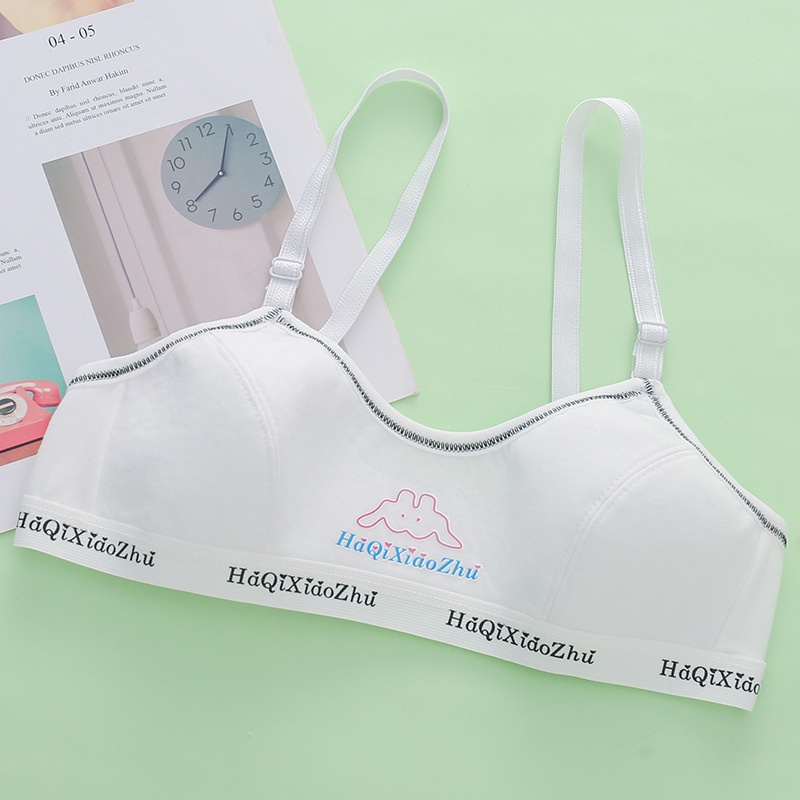 Áo ngực bé gái cotton có móc gài điều chỉnh dễ dàng thiết kế đơn giản thời trang cho nữ sinh từ 30-50kg