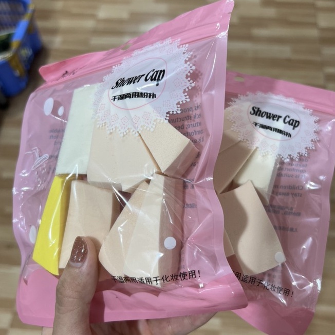 Túi 8 bông mút tán nền