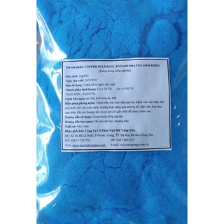 Đồng sulphate, đồng bột, phèn xanh CUSO4 dùng diệt rêu tảo nấm cho cây ăn quả, diệt rêu hồ bơi, hồ nuôi tôm cá gói 1 kg