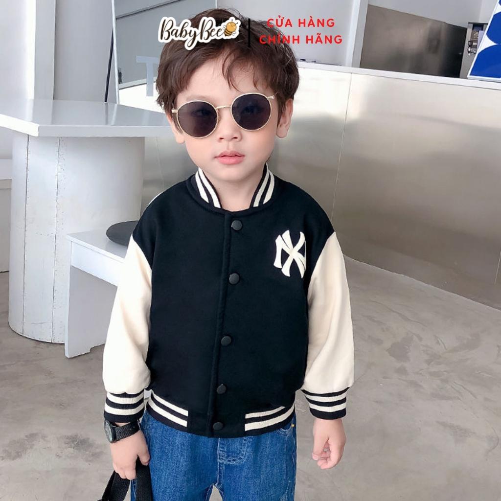 Áo khoác bomber bé trai size trẻ em 9-20kg BabyBee chất vải nỉ từ 2 3 4 5 tuổi AK01