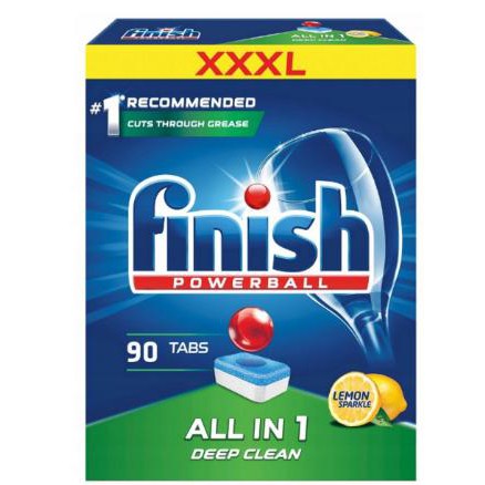 Viên rửa bát Finish Hương chanh 3 trong 1 (90 viên/Hộp)