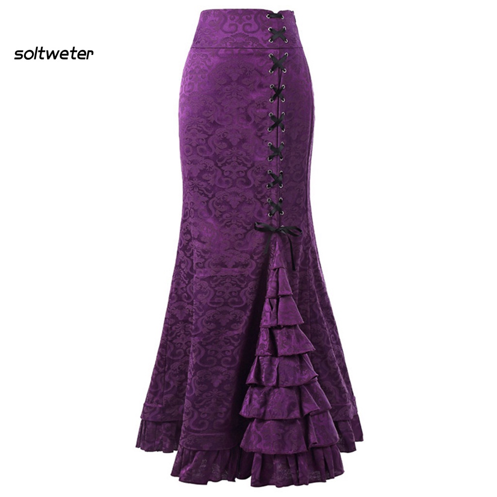 Chân Váy Đuôi Cá Phối Dây Thắt Thoáng Khí Cho Lễ Hội Halloween